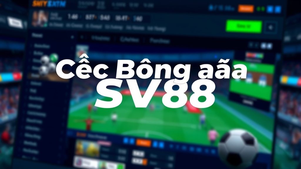 Cược Bóng Đá SV88 - Nhà Cái Uy Tín, Giao Dịch Nhanh Chóng